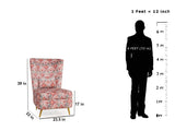 Greta Lounge Chair In Premium Suede Floral Fabric