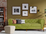 Oliver 3+2 Seater Sofa In Green Velvet Fabric