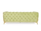 Oliver 3+2 Seater Sofa In Green Velvet Fabric