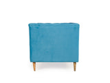 Watson 3+2 Sofa Set In Blue Premium Velvet Fabric