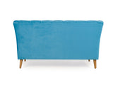 Watson 3+2 Sofa Set In Blue Premium Velvet Fabric