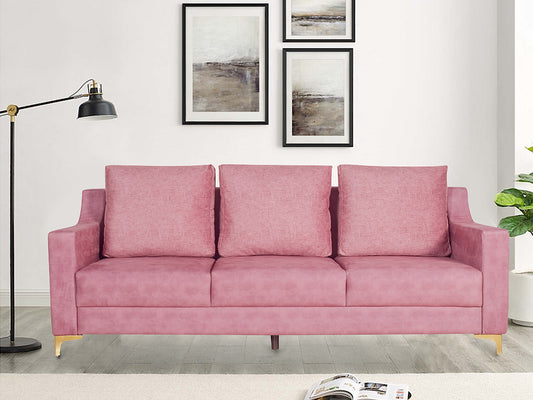 Donny 3 Seater Sofa In Suede Fabric