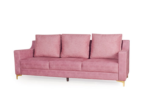 Donny 3 Seater Sofa In Suede Fabric