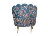 Velma Lounge Chair In Dual Tone Velvet Fabric