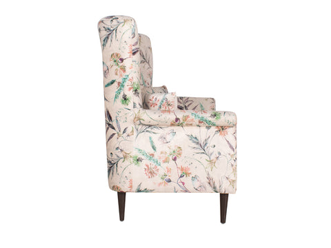 Valdemar High Back Two Seater Sofa In Floral Print