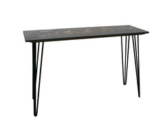 Stella Console In Black Marble Top
