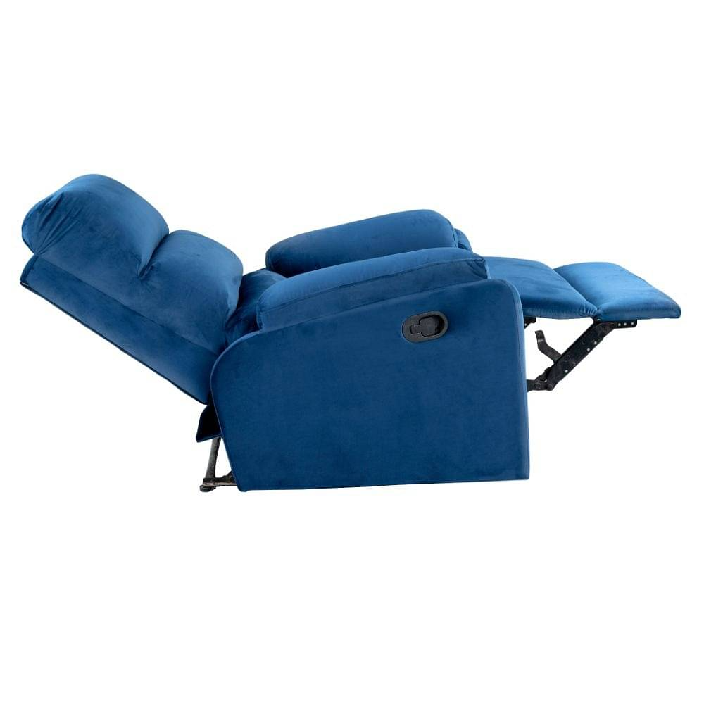 Becky Recliner with Blue Velvet Fabric GetMyCouch