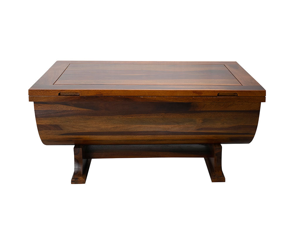 Florito Solid Wood Coffee Table With Storage