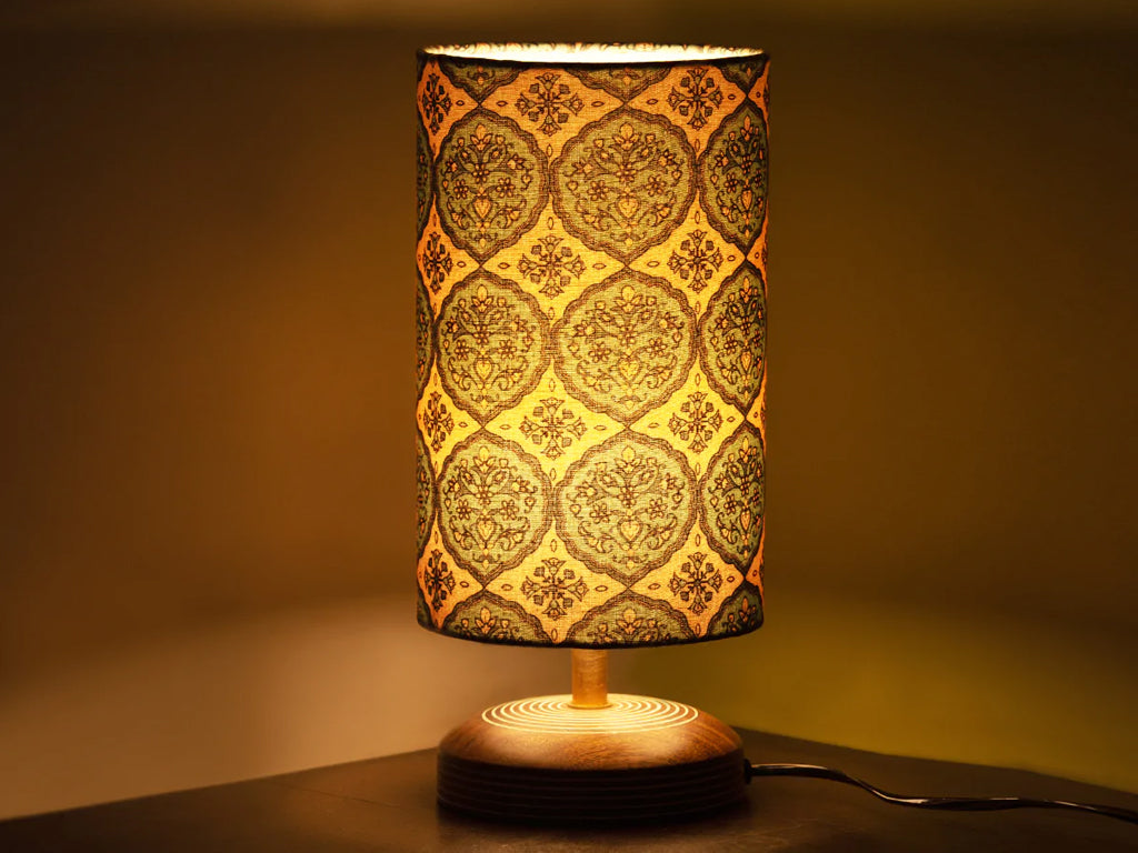 Paisley Carved Table Lamp