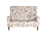 Valdemar High Back Two Seater Sofa In Floral Print