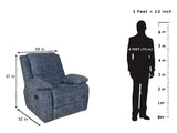 Fascento Recliner in Suede Fabric