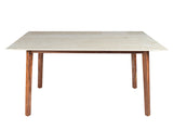 Advik Six Seater Marble Dining Set With Oribi Chairs