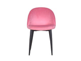 Noel Accent Chair In Premium Velvet Pink Fabric