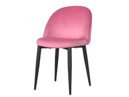 Noel Accent Chair In Premium Velvet Pink Fabric