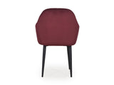 Harley Slipper Chair In Maroon Fabric