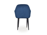 Harley Slipper Chair In Blue Fabric
