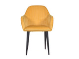 Harley Slipper Chair In Yellow Fabric