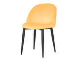 Noel Accent Chair In Premium Velvet Yellow Fabric