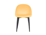 Noel Accent Chair In Premium Velvet Yellow Fabric