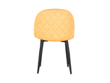 Noel Accent Chair In Premium Velvet Yellow Fabric