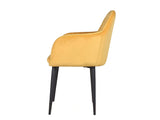 Harley Slipper Chair In Yellow Fabric