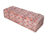 Amnon Upholstered Bench in Premium Suede Floral Fabric