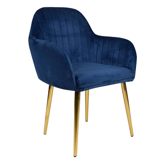 Harley Slipper Chair With Golden Legs