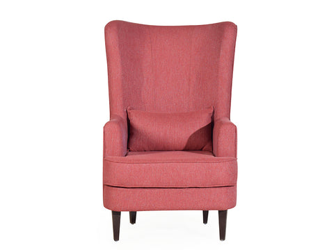 Titus Beauty High Back Wing Chair Jute Fabric