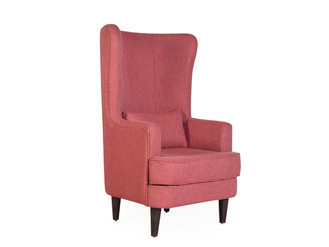 Titus Beauty High Back Wing Chair Jute Fabric