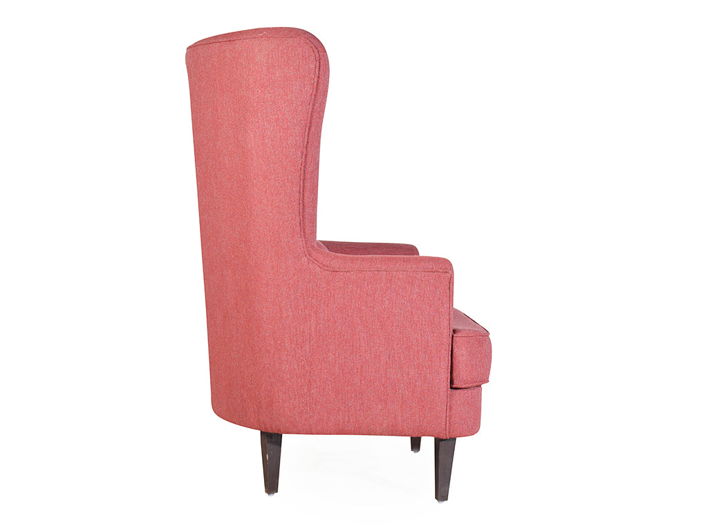 Titus Beauty High Back Wing Chair Jute Fabric