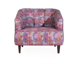 Nelio Lounge Chair In Premium Printed Velvet Fabric