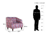 Nelio Lounge Chair In Premium Printed Velvet Fabric