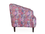 Nelio Lounge Chair In Premium Printed Velvet Fabric