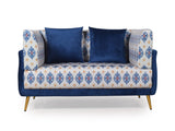 Dylon 2 Seater Love Seat in Velvet  fabric