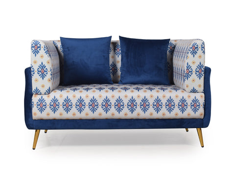 Dylon 2 Seater Love Seat in Velvet  fabric