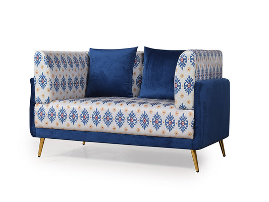 Dylon 2 Seater Love Seat in Velvet  fabric