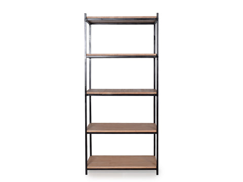 Wallace Bookshelf In Wenge & Black Finish