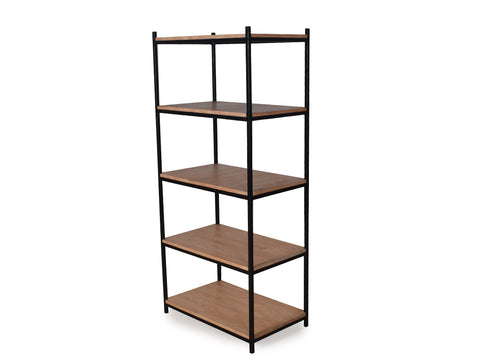 Wallace Bookshelf In Wenge & Black Finish