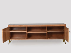 Alice Marble TV Console With Golden Legs