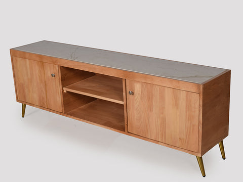 Alice Marble TV Console With Golden Legs