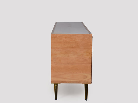 Alice Marble TV Console With Golden Legs