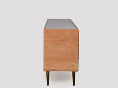 Alice Marble TV Console With Golden Legs