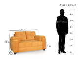Marina two Seater Sofa In Premium Suede Fabric