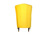 Mylo High Back Wing Chair Premium Suede Yellow Fabric