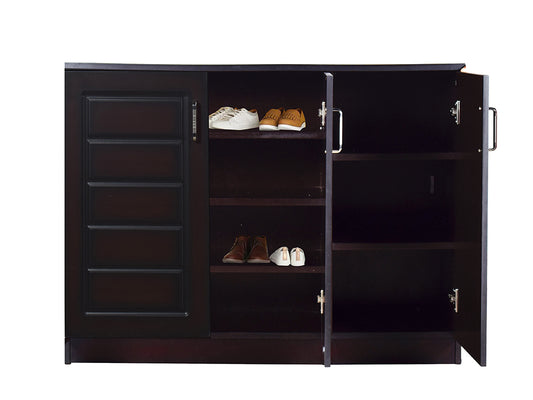 Lydia Shoe Cabinet 3 Door Finish Dark Walnut