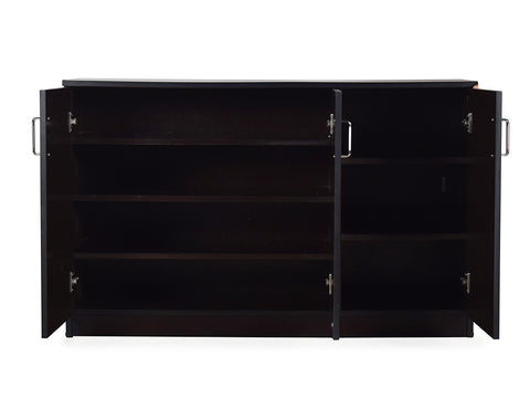 Lydia Shoe Cabinet 3 Door Finish Dark Walnut