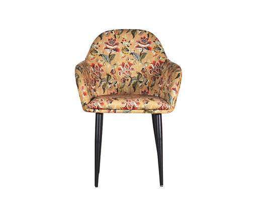 Harley Slipper Chair In Multicolor Fabric