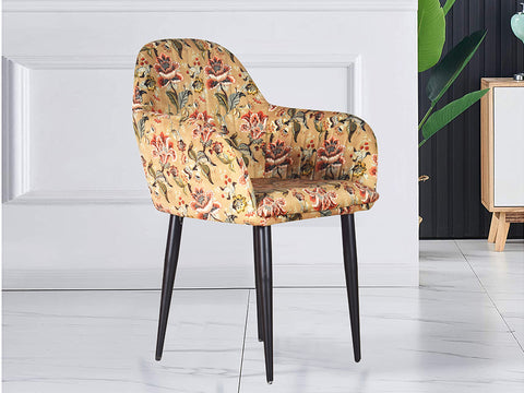 Harley Slipper Chair In Multicolor Fabric