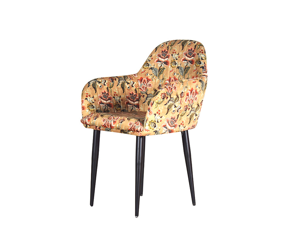 Harley Slipper Chair In Multicolor Fabric