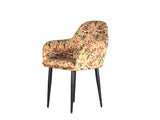 Harley Slipper Chair In Multicolor Fabric